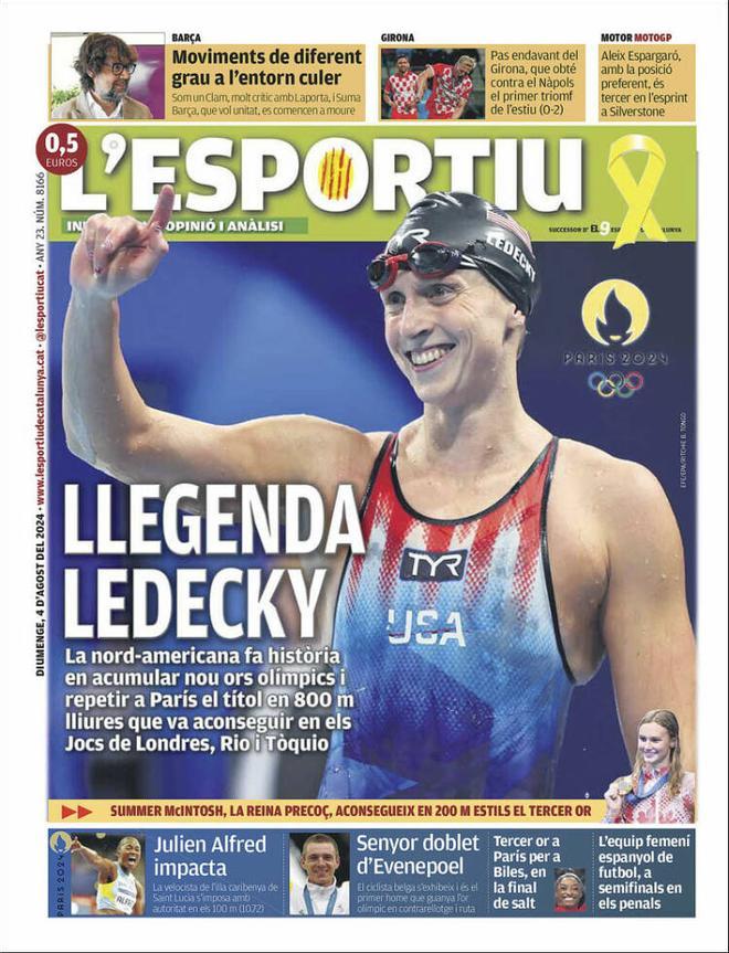 Las portadas de los periódicos deportivos de hoy, domingo 4 de agosto