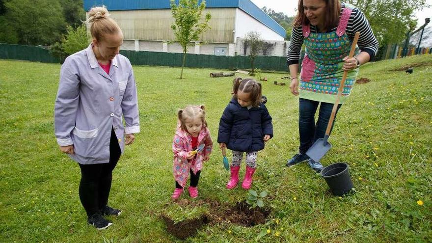 La escuelina de La Toba planta un bosque por su décimo aniversario