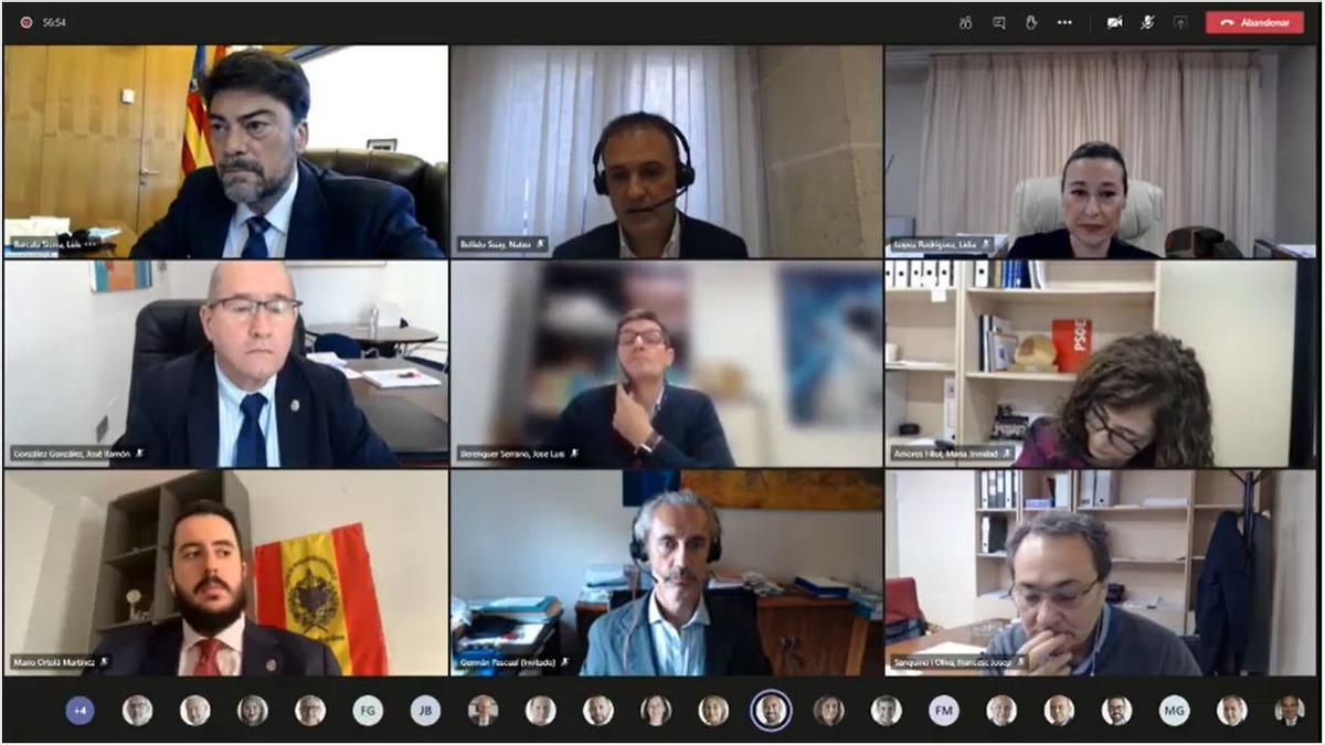 Un instante del pleno telemático que ha arrancado a primera hora de la mañana