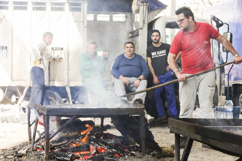 Amagüestu de la Balesquida en la plaza de Porlier, en Oviedo