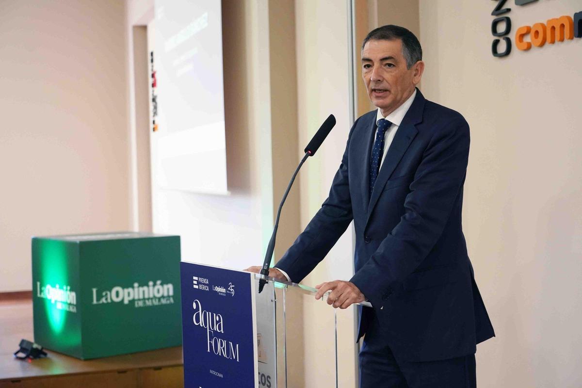 Ramiro Angulo Sánchez, secretario general del Agua de la Junta de Andalucía, durante su intervención