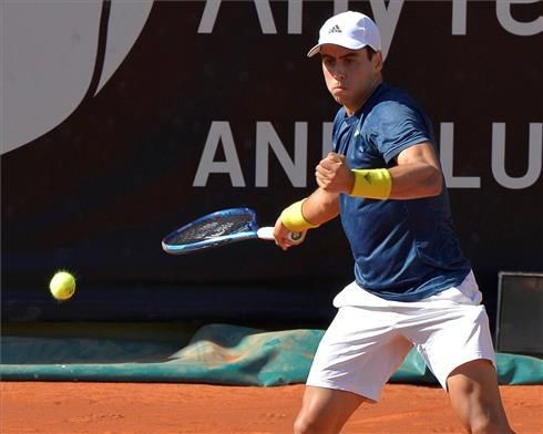 Munar, durante su enfrentamiento con Alcaraz.