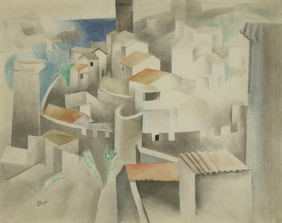 "Tossa de Mar" (1916), aquarel·la d'Otho Lloyd