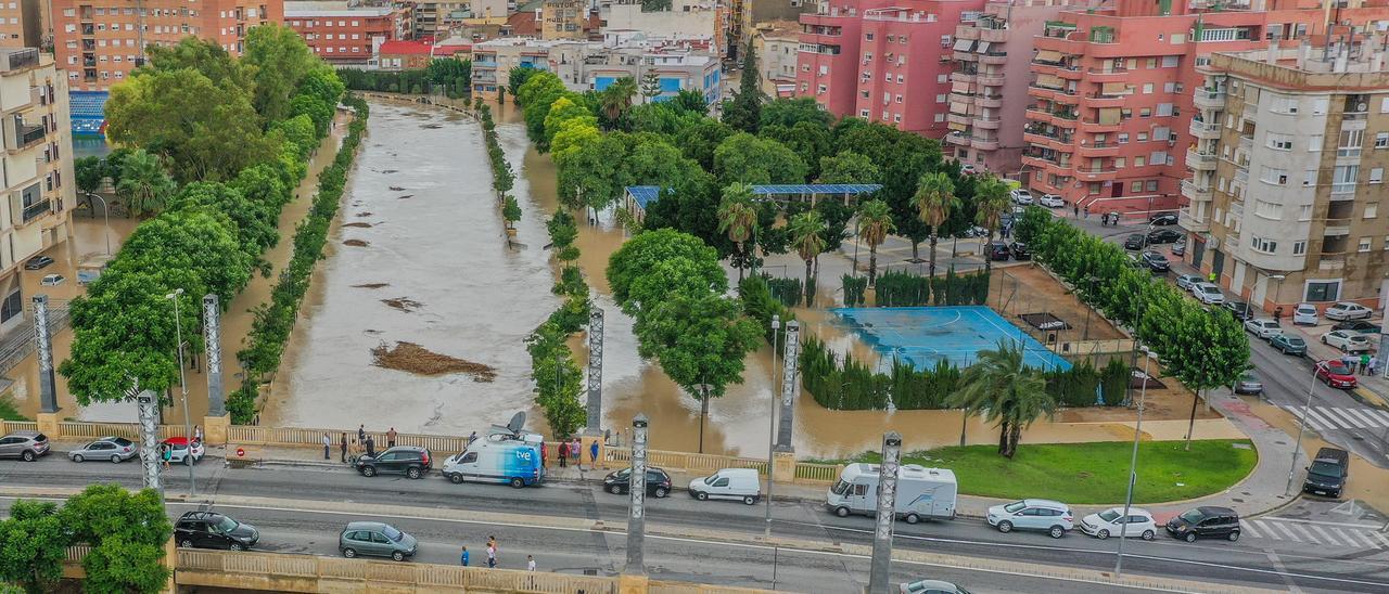 Inundaciones a la altura del barrio de San Pedro en la DANA de 2019