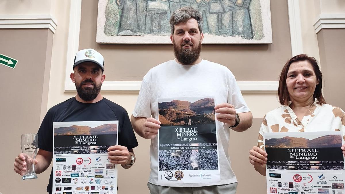 La presentación del Trail Minero de Langreo, en el Ayuntamiento.