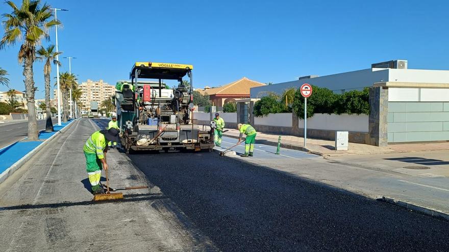 San Javier invierte en dos años un total de 3,5 millones de euros en pavimentaciones