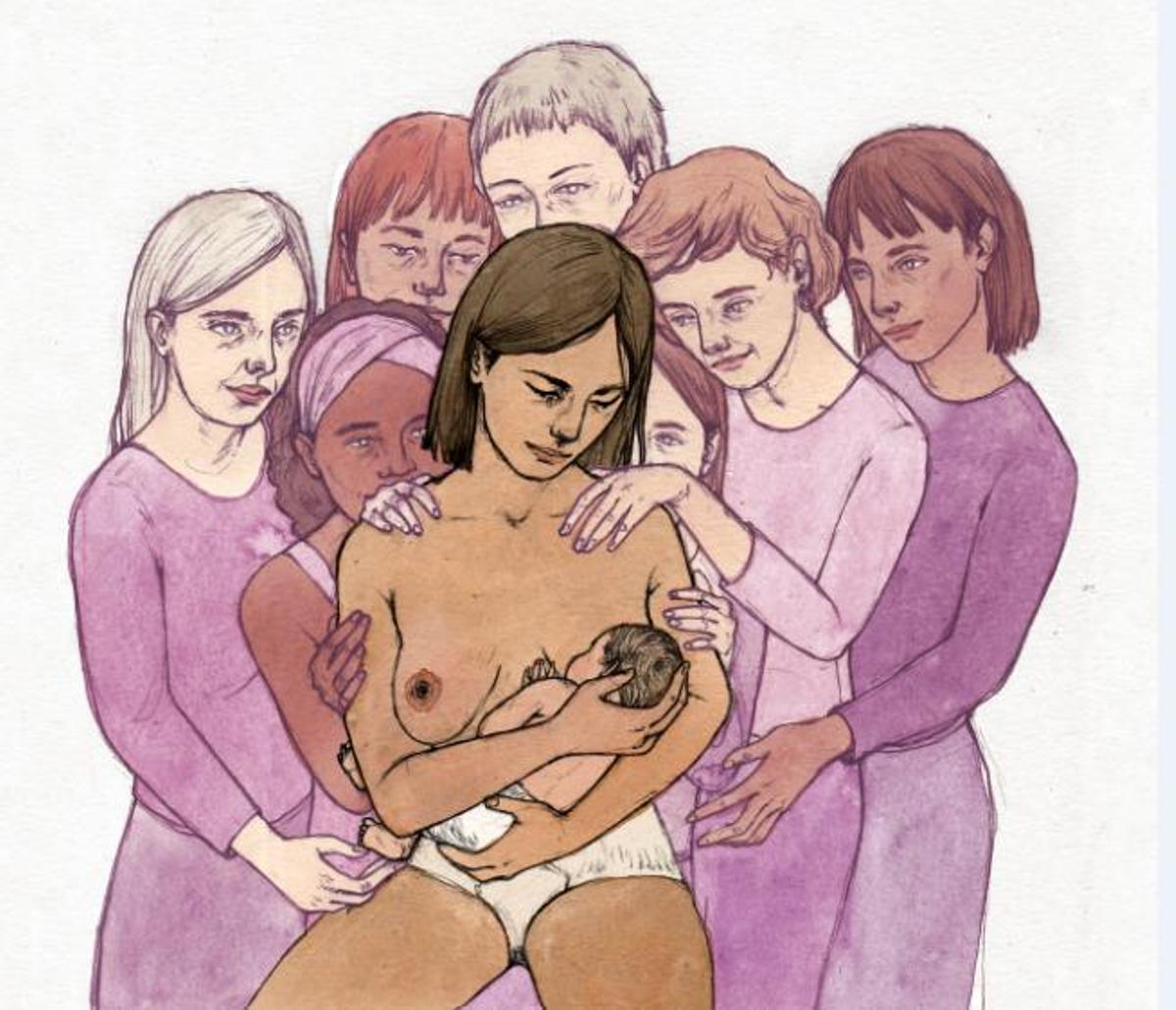 Ilustración sobre la maternidad