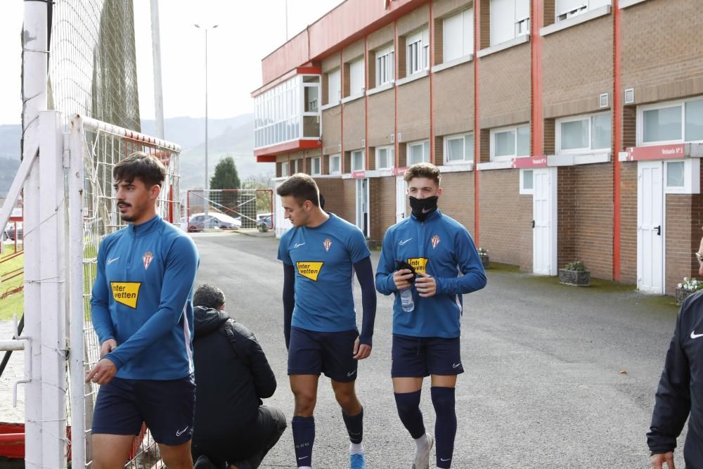 Entrenamiento del Sporting en Mareo.