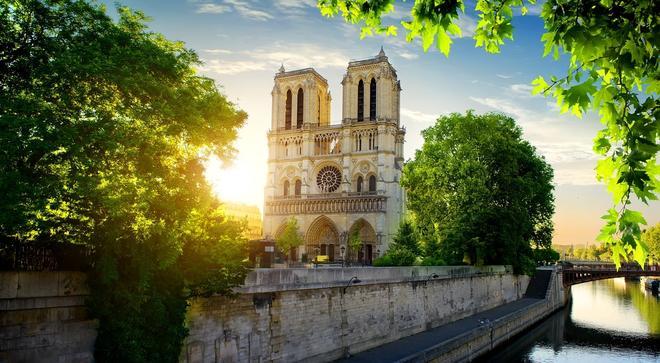 Vista de la Catedral de Notre Dame, París 