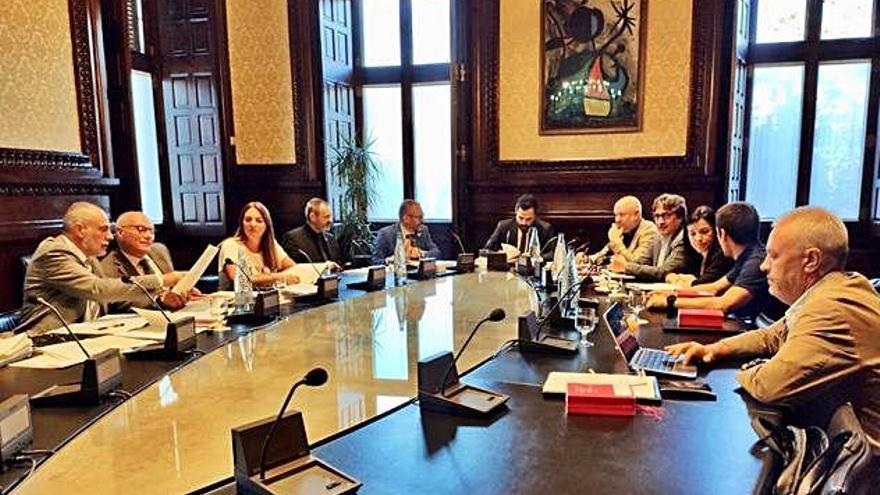 La reunió de la Mesa del Parlament.