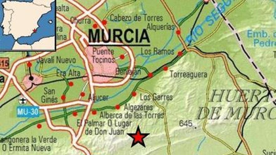 Un terremoto de 2,3 grados se deja sentir en Murcia