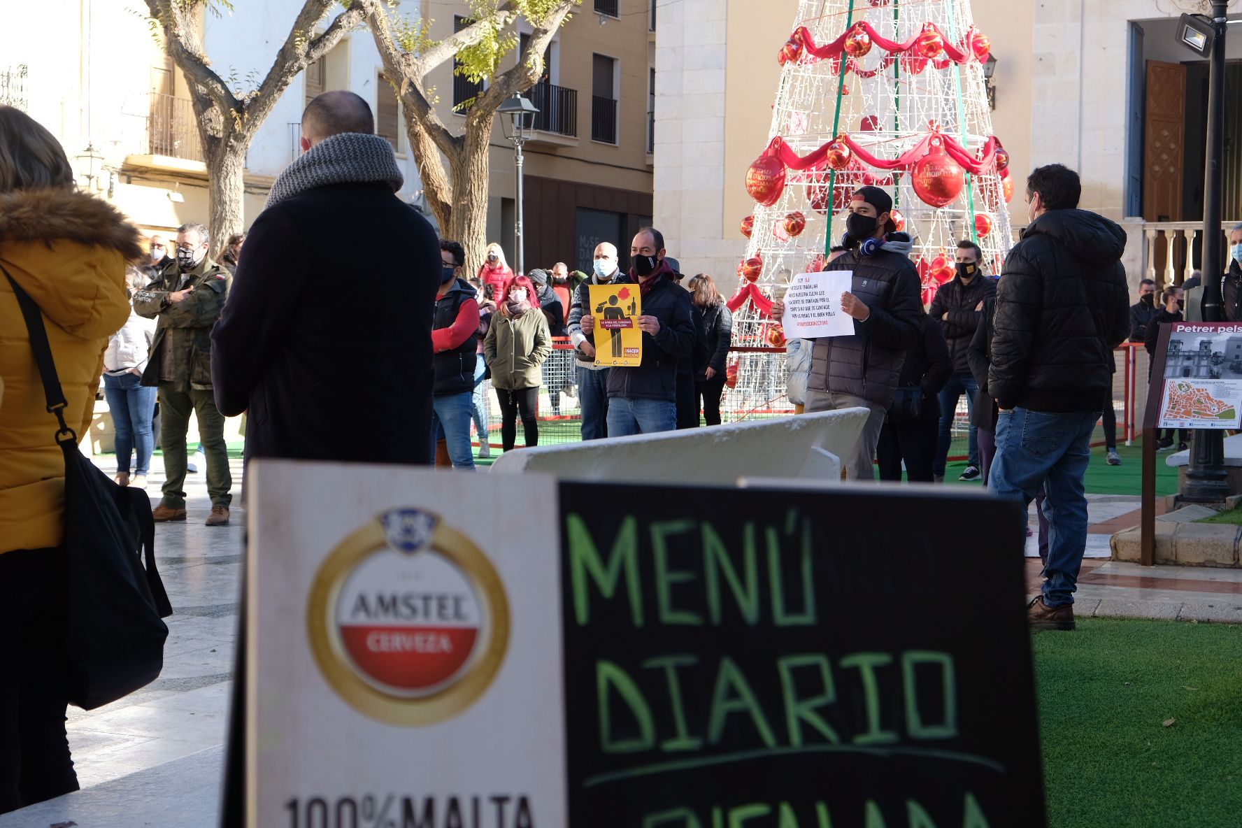 Protesta de los hosteleros de Petrer