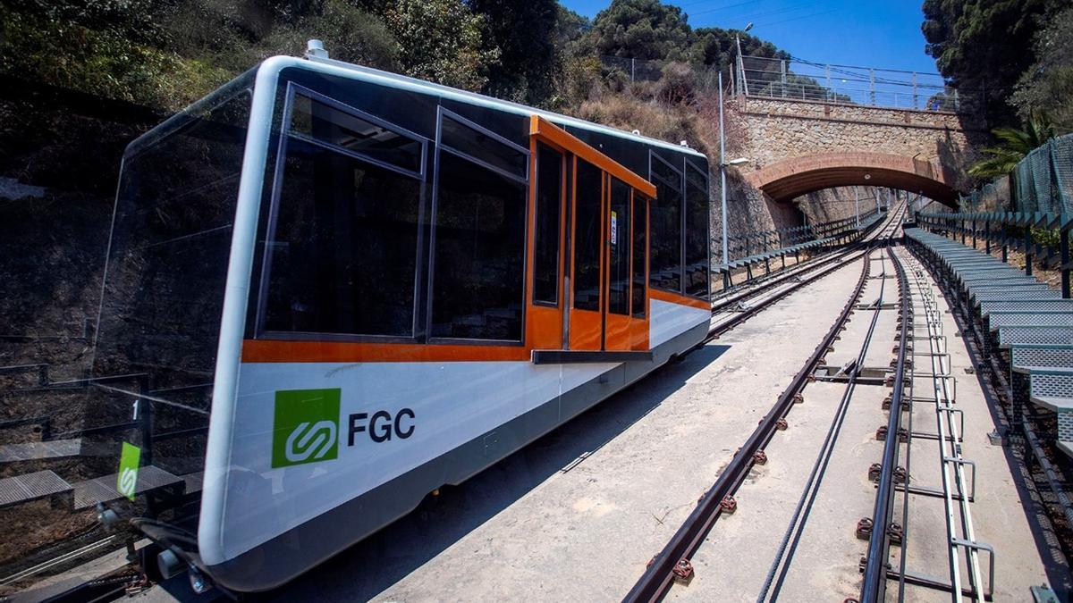 Funicular de Vallvidrera, en Barcelona.