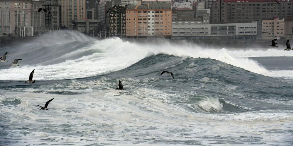 Temporal de viento en A Coruña