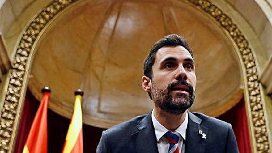 El president del Parlament durant el debat de política general.