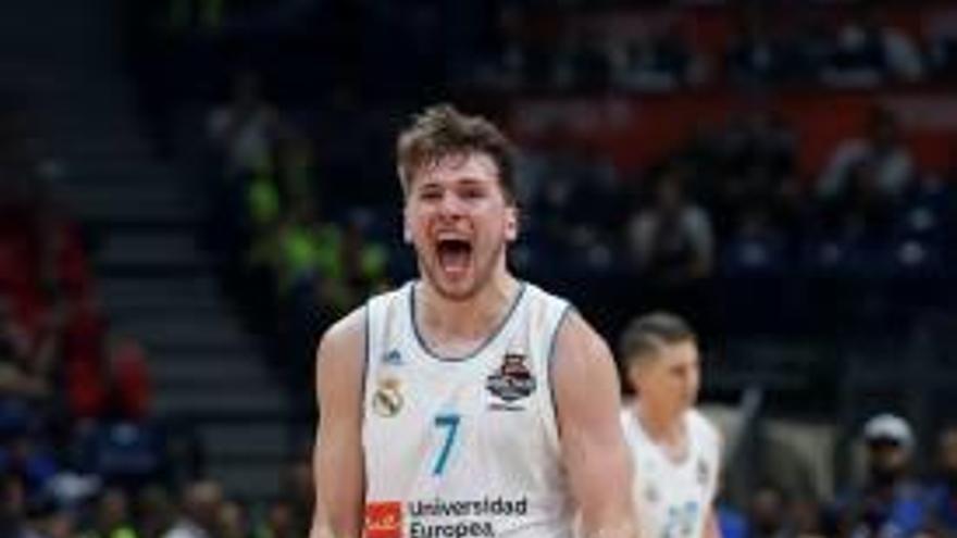 Doncic, MPV de la Final Four, durant el partit d&#039;ahir.