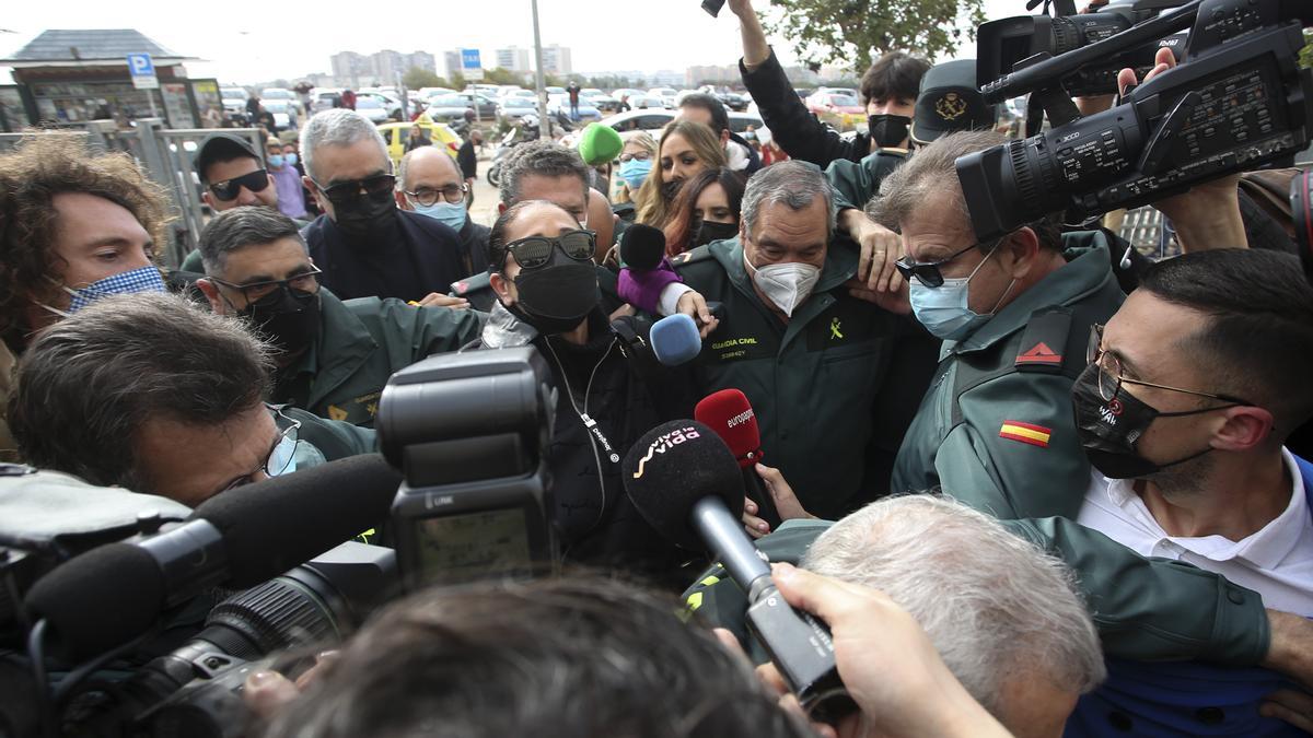 La tonadillera, a su llegada al juicio en Málaga.