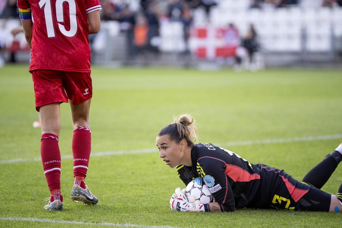 Dinamarca - España, partido de clasificación para la Eurocopa femenina, en imágenes.
