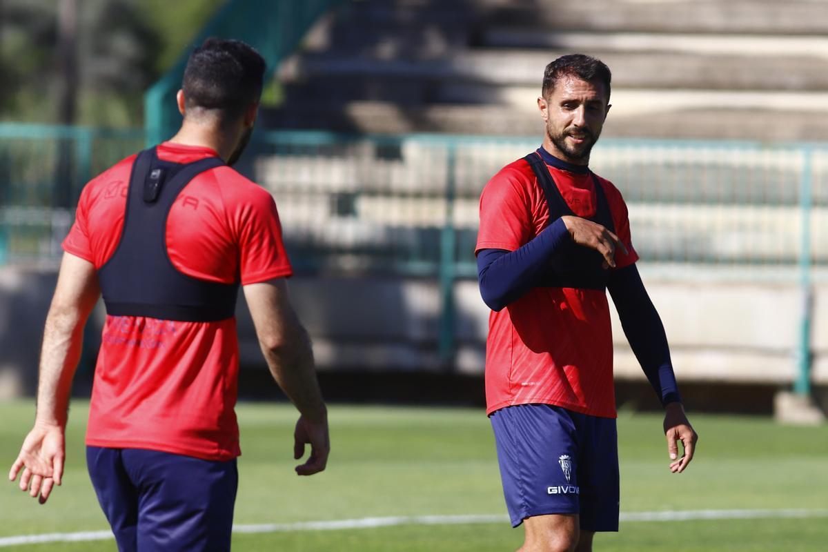 Canario, en un entrenamiento en la Ciudad Deportiva.