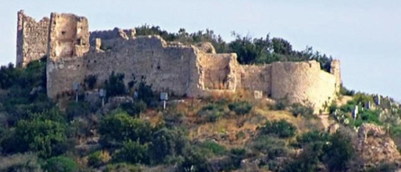 Restos del castell de Bairén, en Gandia.