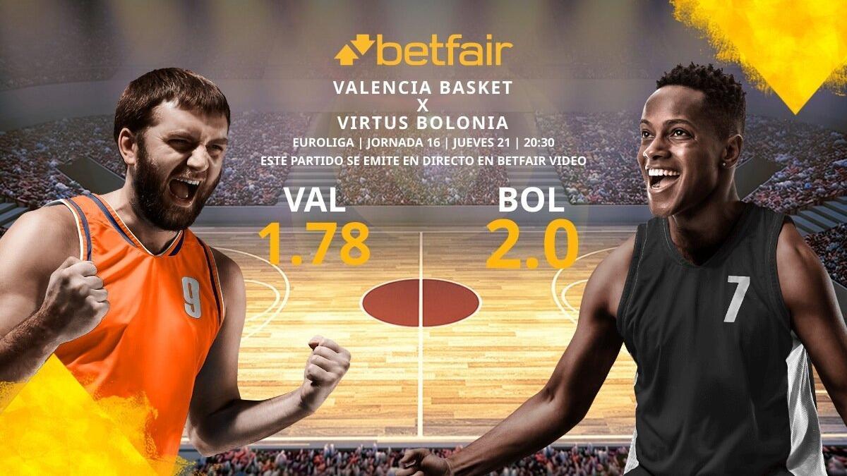 Valencia Basket vs. Virtus Bolonia: horario, TV, estadísticas, clasificación y pronósticos