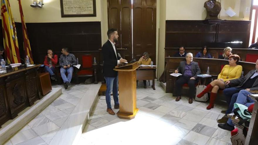 El edil de Vox en Sagunt durante un reciente pleno