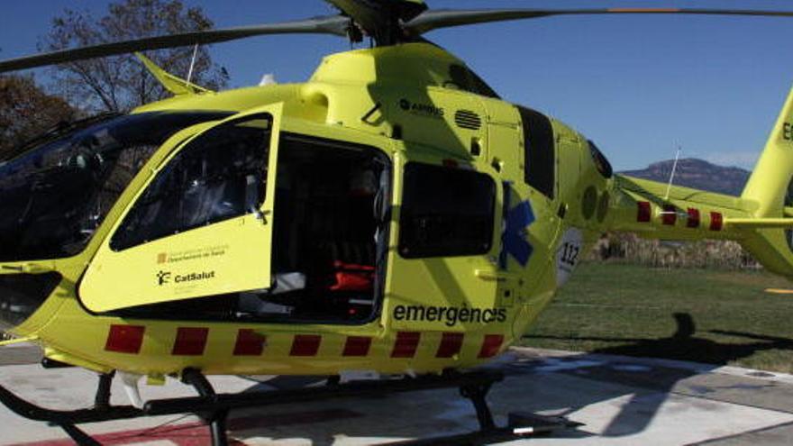 Un helicòpter del SEM ha traslladat l&#039;home a l&#039;hospital