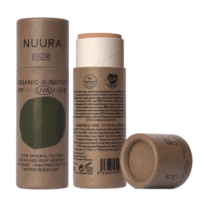 Protector en stick con color SPF 50+ de la marca NUURA