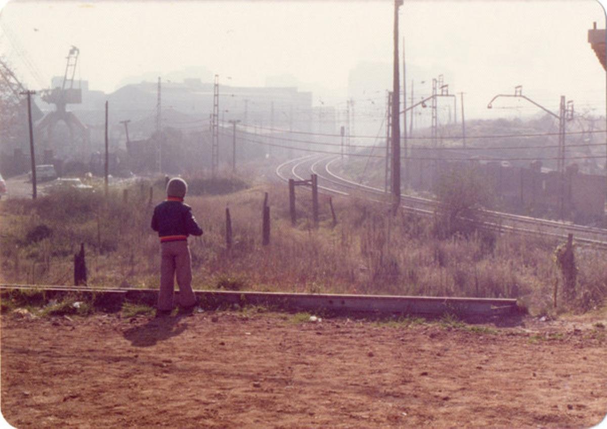 La plaza de las Glòries, mirando hacia la avenida Meridiana en dirección sur, el año 1974.