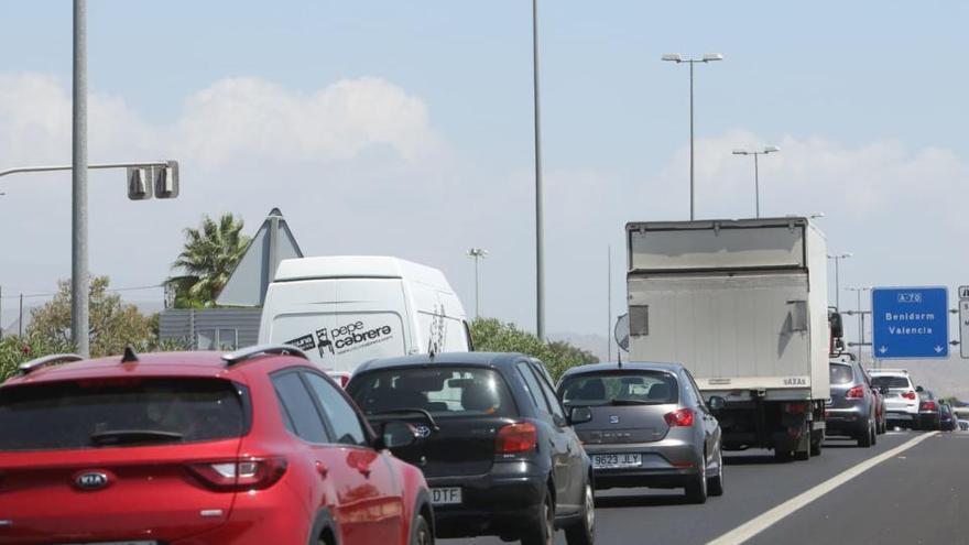 Retenciones en la A-70 a causa del accidente.