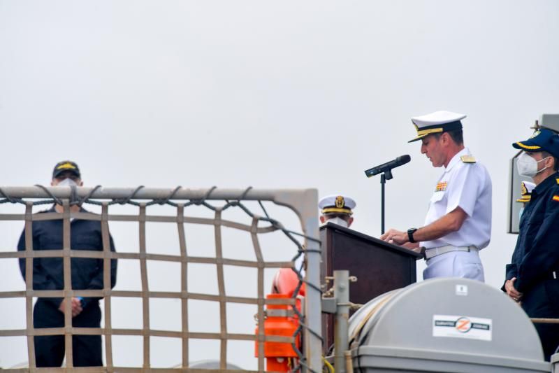 Salida del buque Meteoro de la Armada en misión de la OTAN