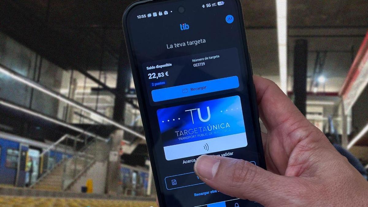 La tarjeta del TIB se podrá tener en el teléfono móvil.