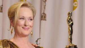 Meryl Streep en 2012, con su tercer Oscar.