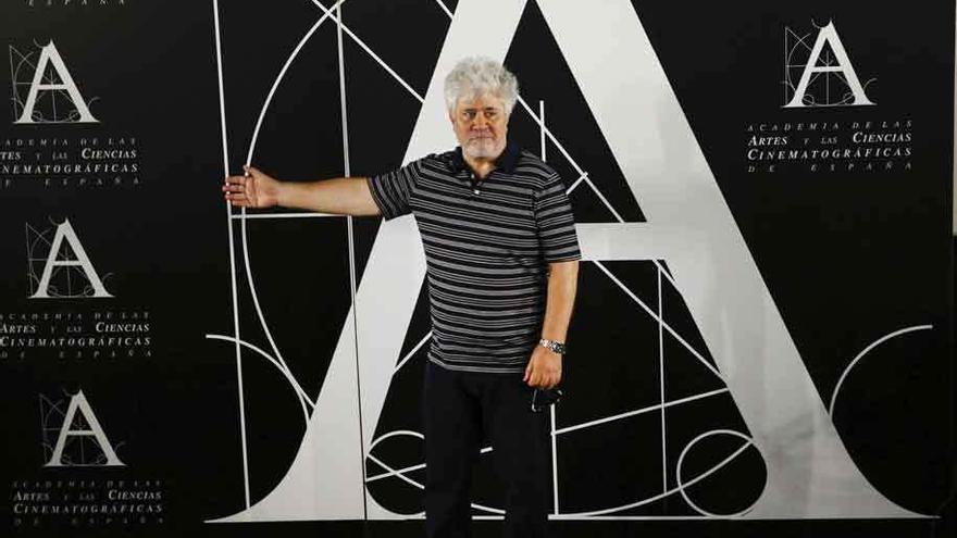 Pedro Almodóvar, ayer, en la Academia del Cine.