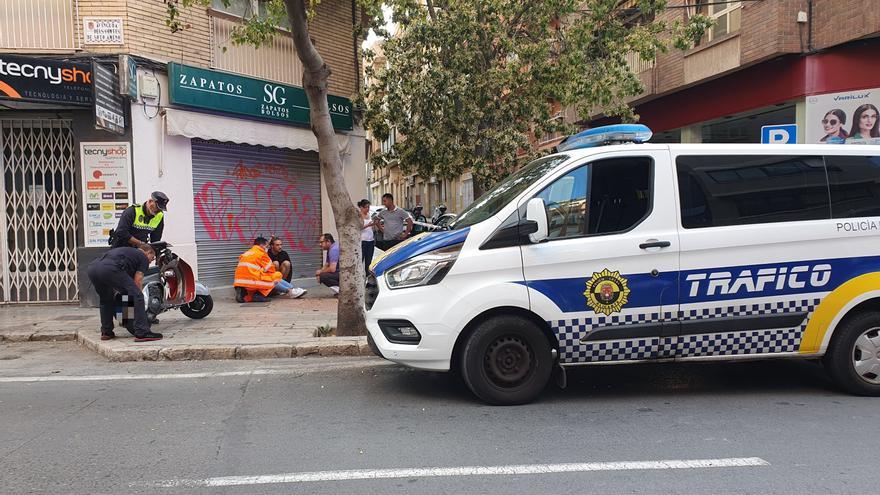 Cuatro heridos en tres accidentes de tráfico en Alicante