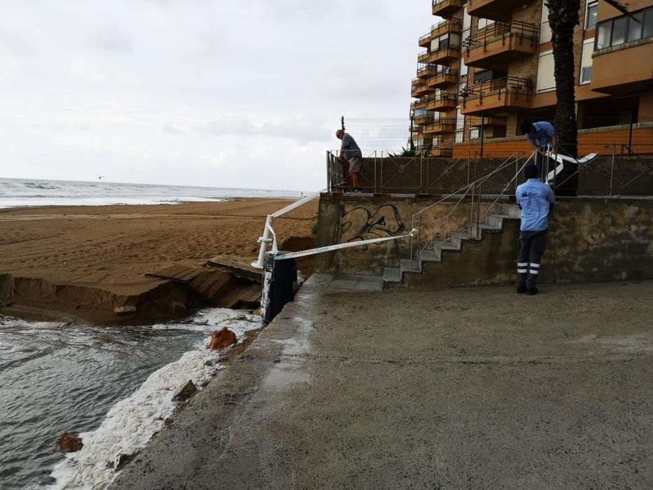 Los efectos de la lluvia en Elche y Santa Pola