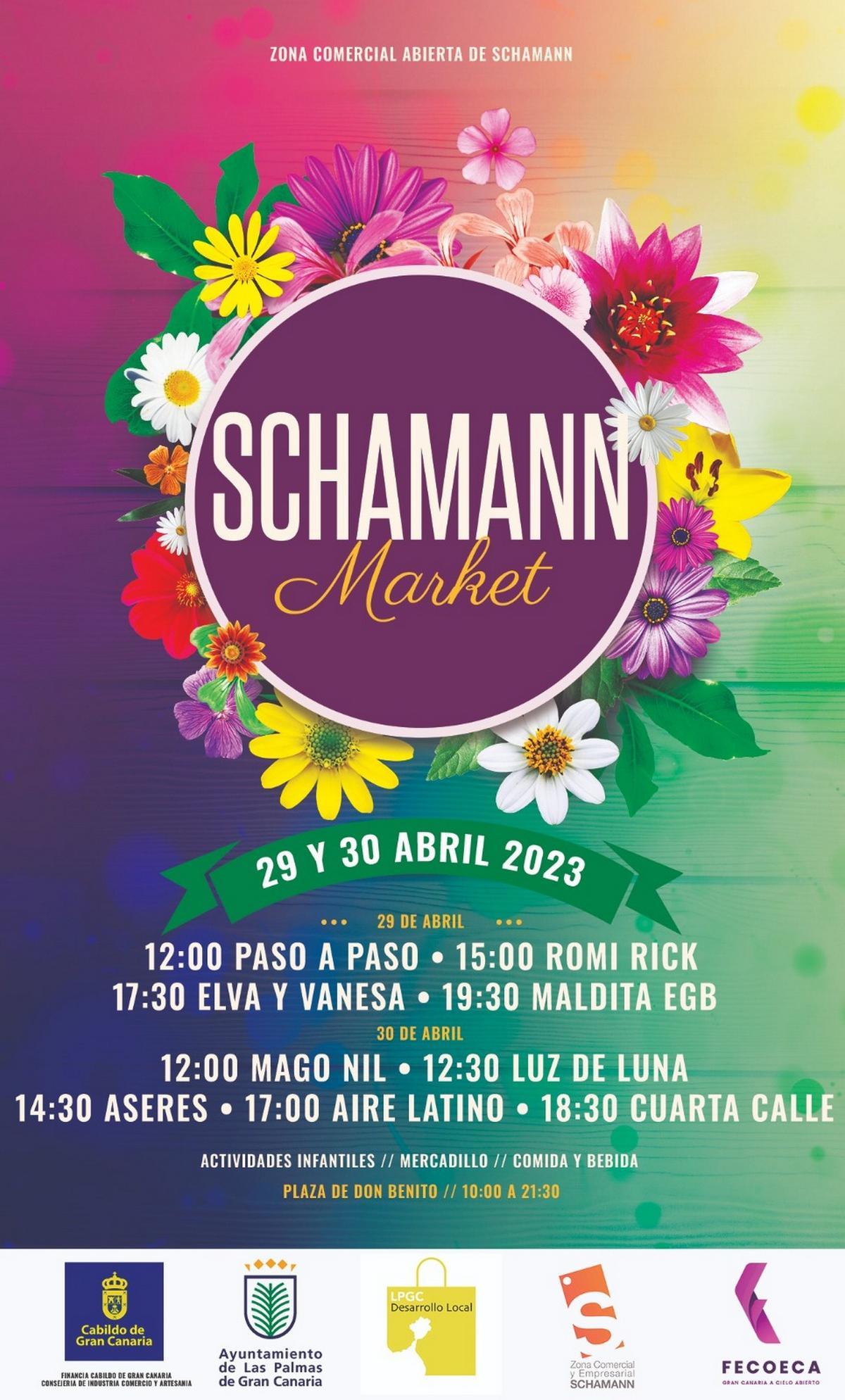 Imagen del cartel de 'Schamann Market'.