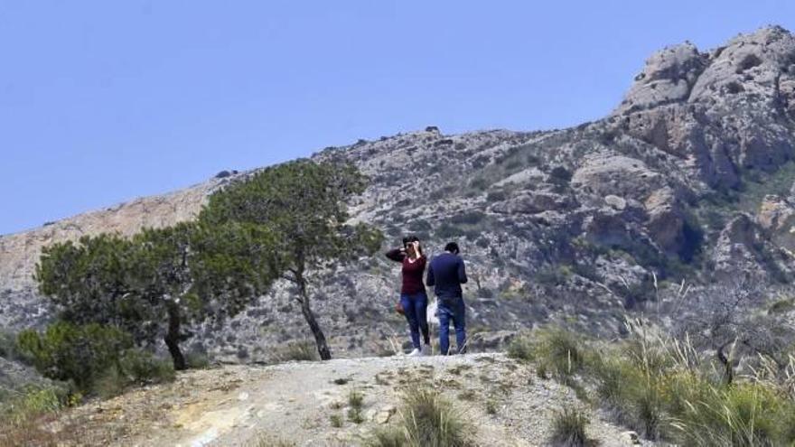 El entorno del Pantano de Elche con matorral típicamente mediterráneo.