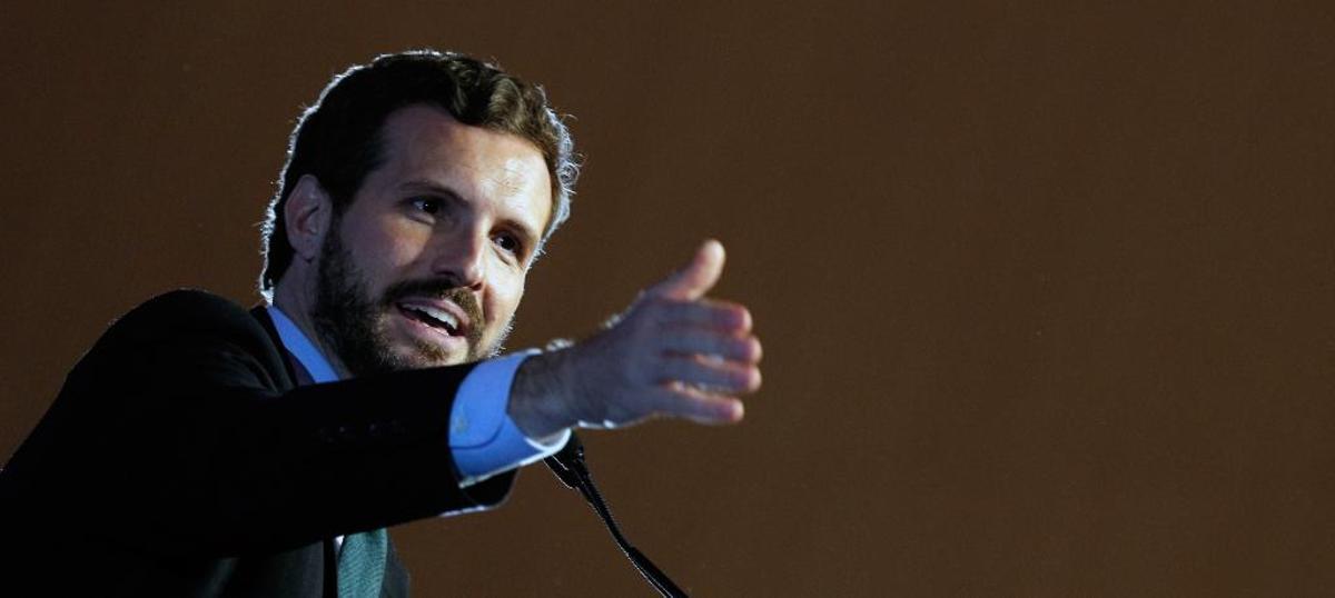 Casado, durante el mitin.