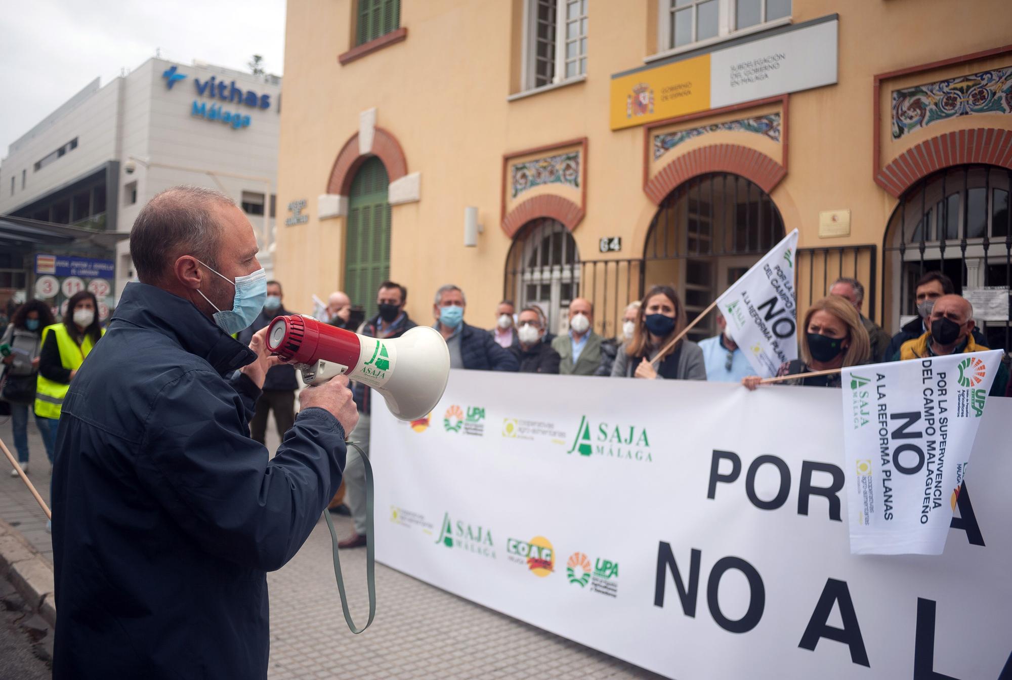 Los agricultores malagueños protestan contra la reforma del PAC