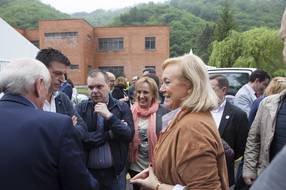 Inauguración de la feria de turismo minero en el pozo Sotón de Hunosa