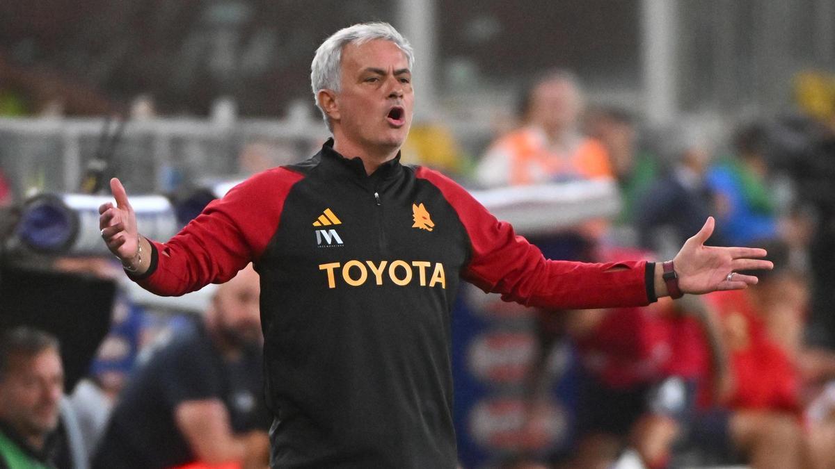 José Mourinho, entrenador de la AS Roma