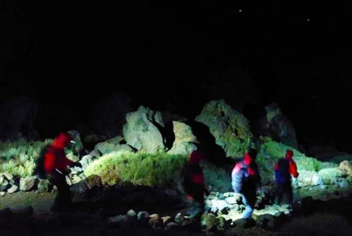 Rescate de los dos ciudadanos austriacos el pasado viernes. | | BOMBEROS DE TENERIFE 