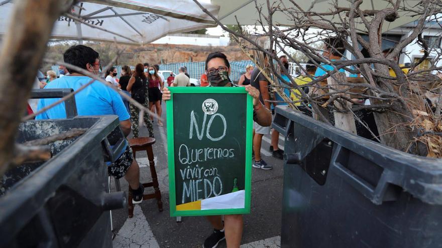 Imagen de las barricadas, ayer, en Tunte.