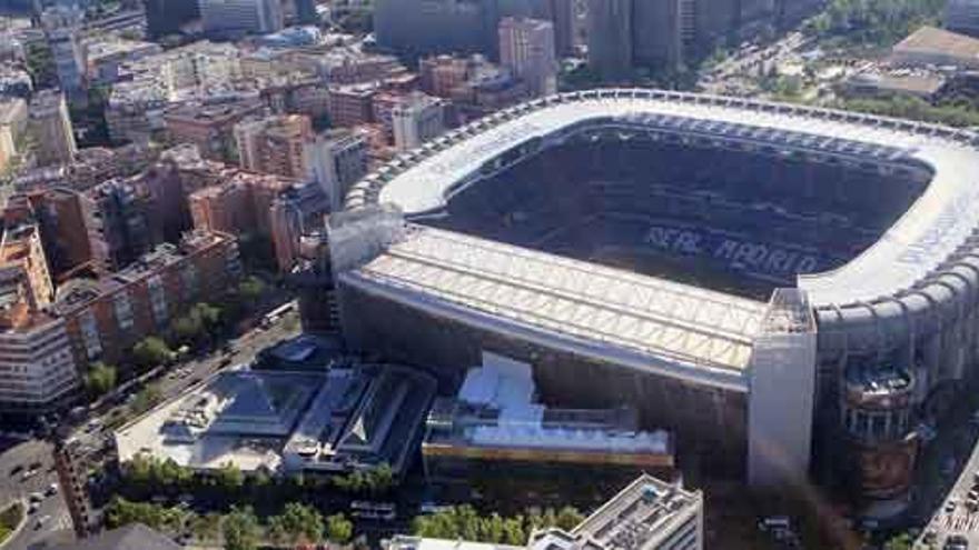 Vista aérea del Bernabéu.