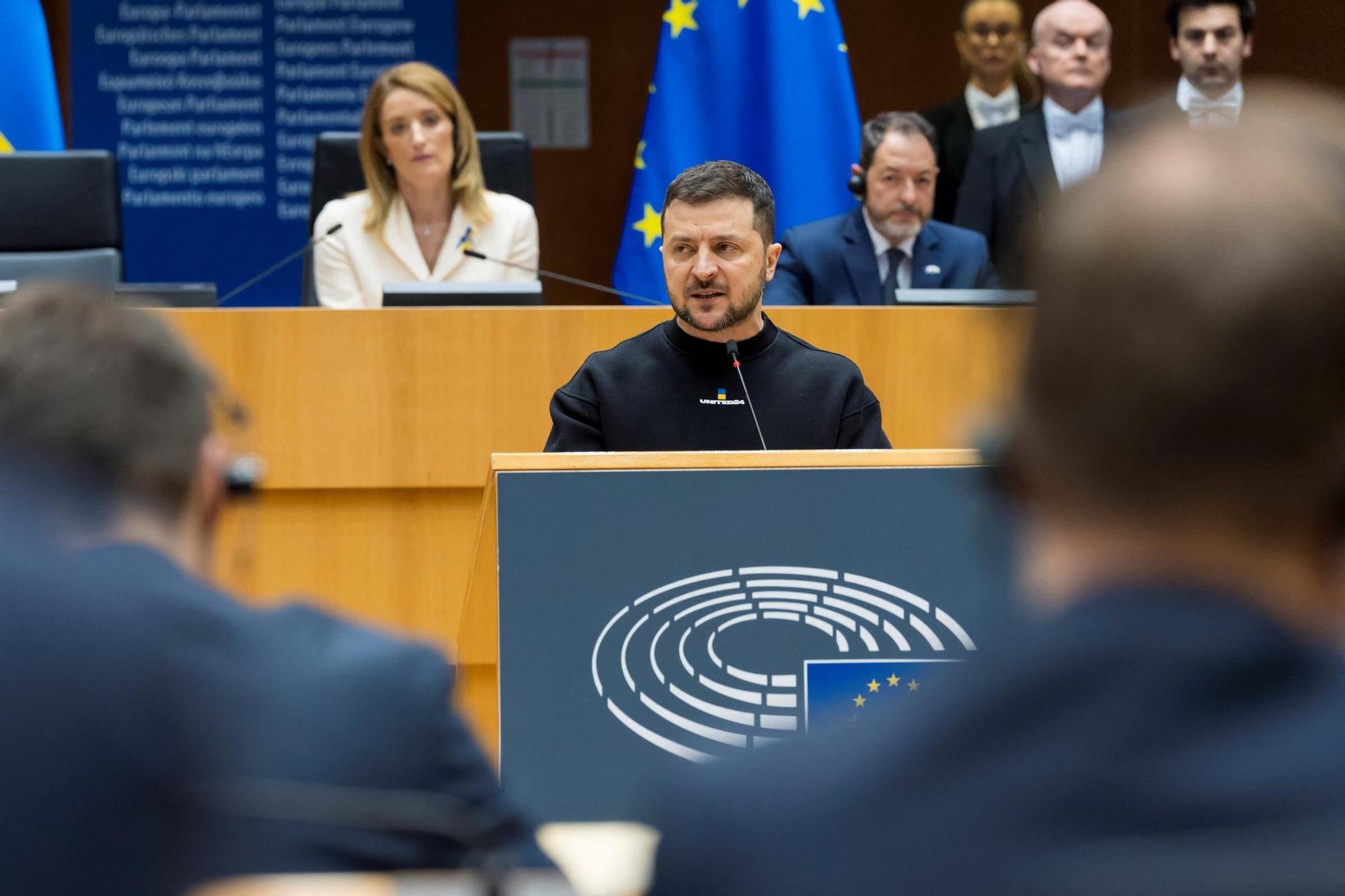 Zelenskiy addresses European Parliament in Brussels