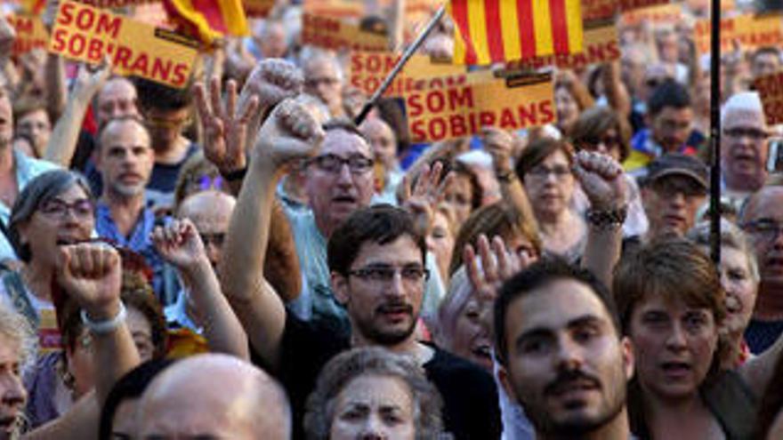 Protesta d&#039;aquest dimecres a Barcelona.