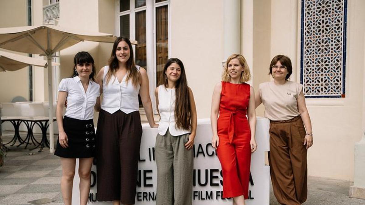 Alba Heredero, Marina Selene, Leticia Barrios, Silvia Pradas y Nuria Rubió, las cinco aragonesas que han presentado sus proyectos a la 54º edición del Festival Internacional de Cine de Huesca.