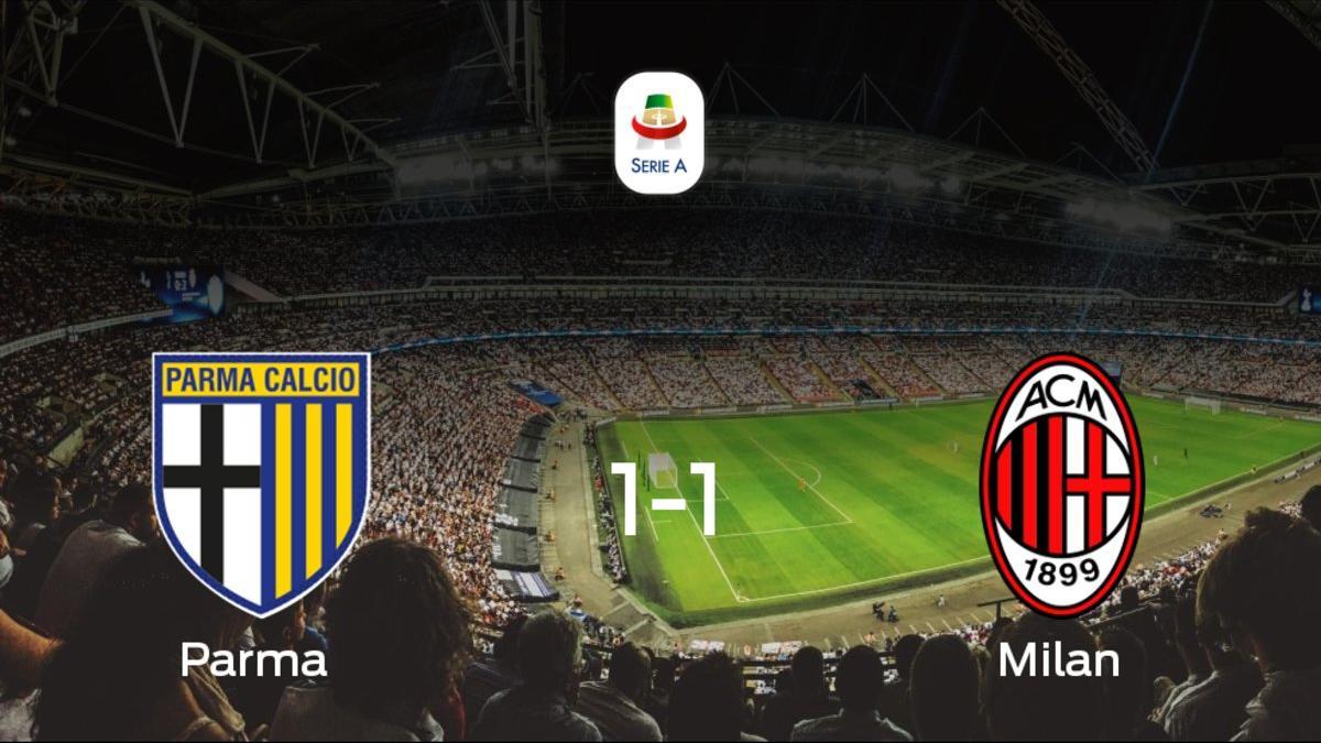 Empate a 1 entre el Parma y el Milan