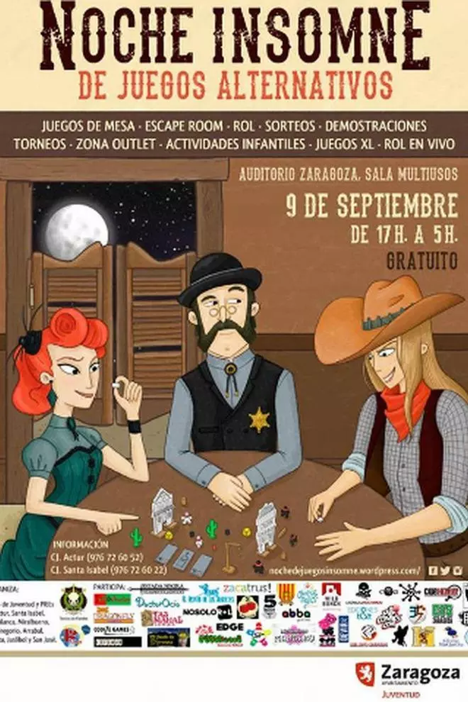 La Noche Insomne de Juegos Alternativos llega este sábado a la sala Multiusos